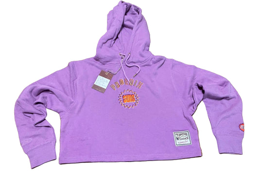 Phoenix Suns Mitchell & Ness NBA Retro Hardwood Classic HWC Golden Hour Glaze Crop Hoodie Pullover Light Purple Women’s Medium M New NWT