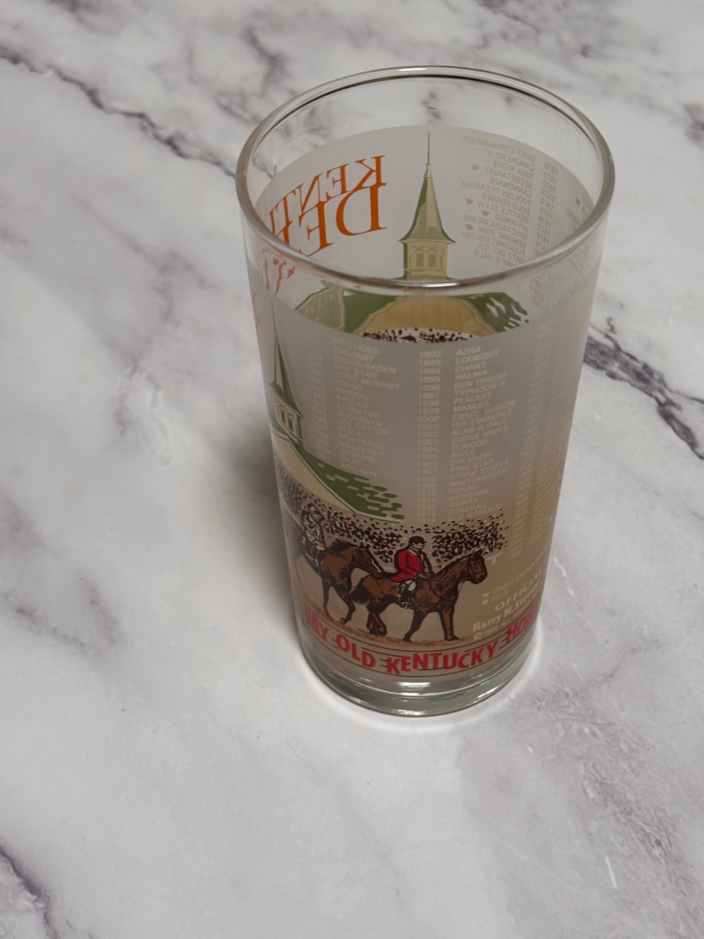 1985 Kentucky Derby Official 111th Churchill Downs Vintage Julep Glass Louisville