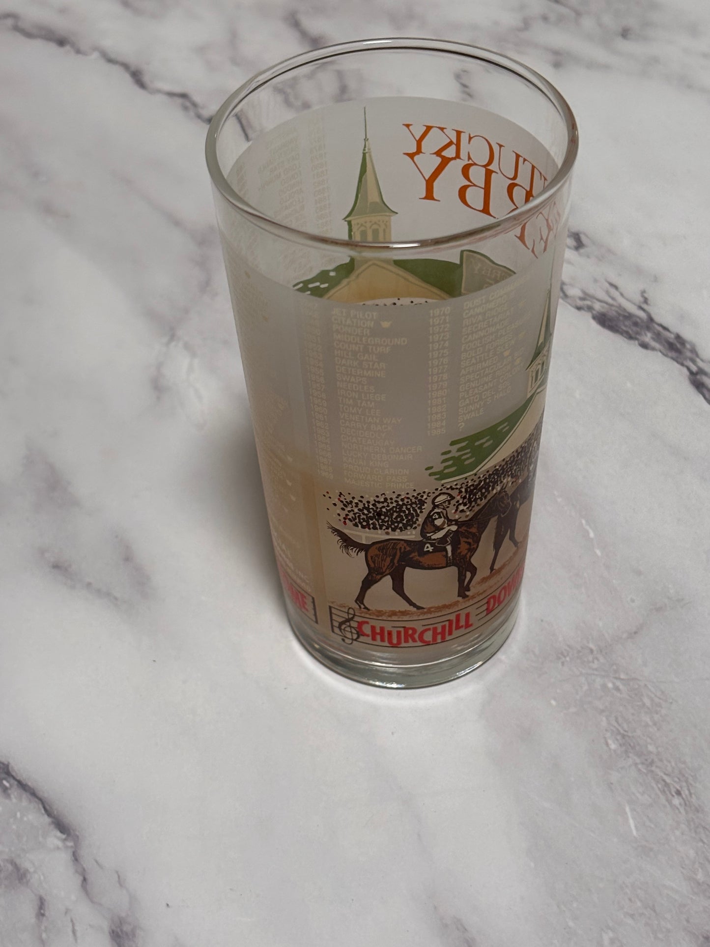 1985 Kentucky Derby Official 111th Churchill Downs Vintage Julep Glass Louisville