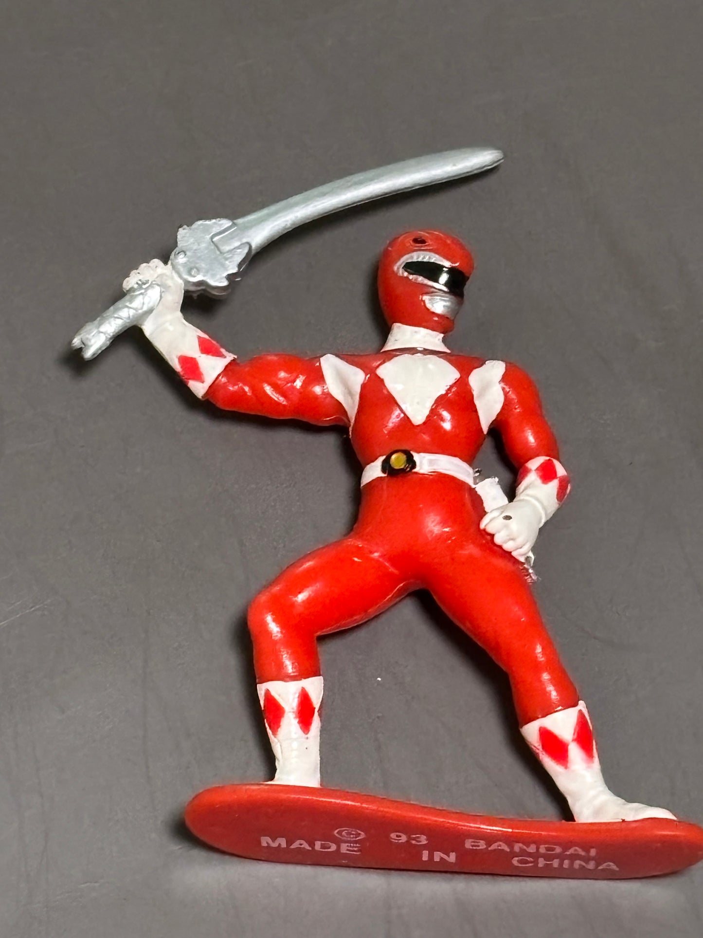 Bandai 1993 Mighty Morphin Power Rangers Red Ranger Figurine Plastic Vintage