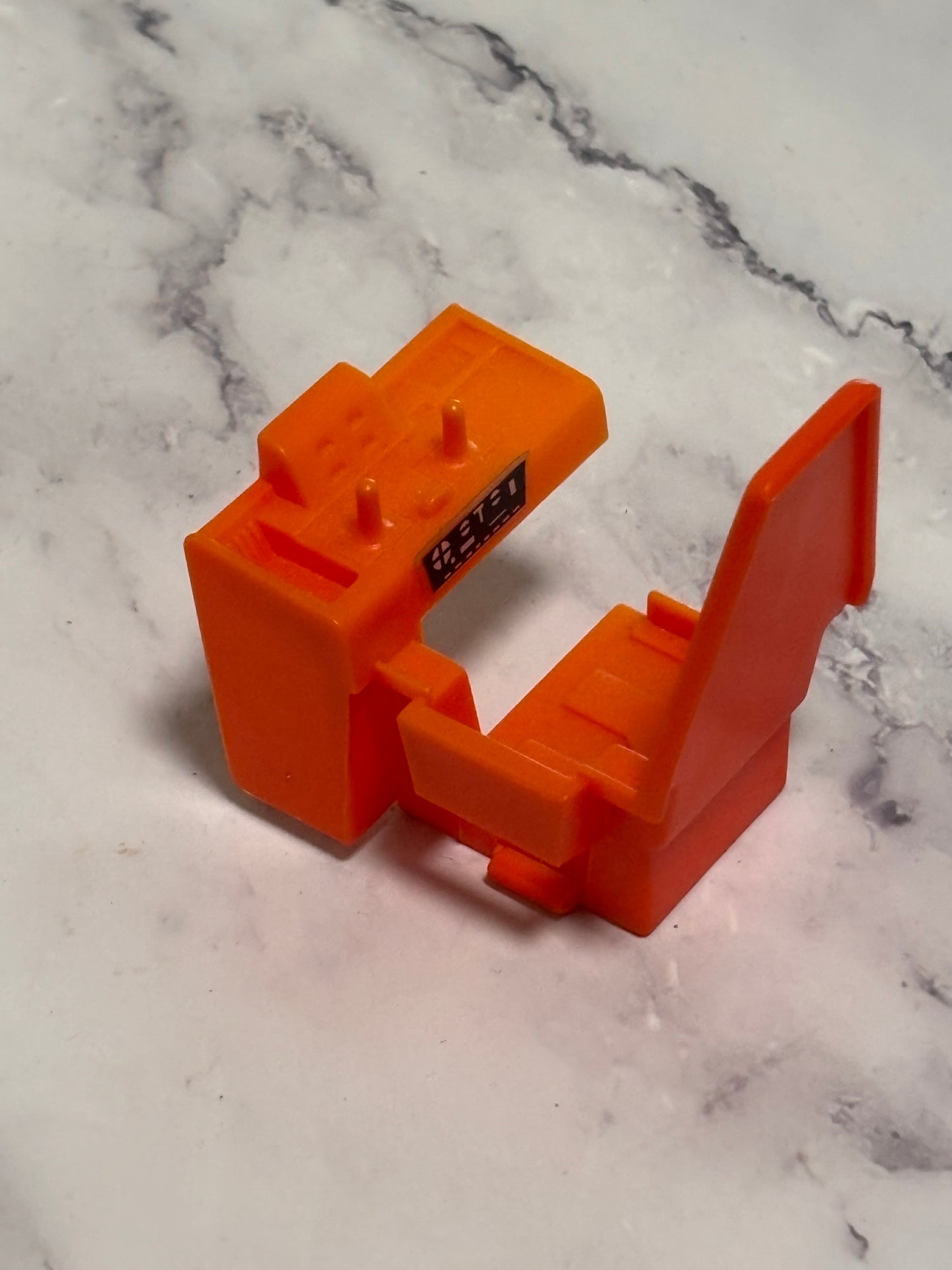 GI Joe Coastal Defender Control Seat Chair 1987 Vehicle Vintage Orange M-4463-1