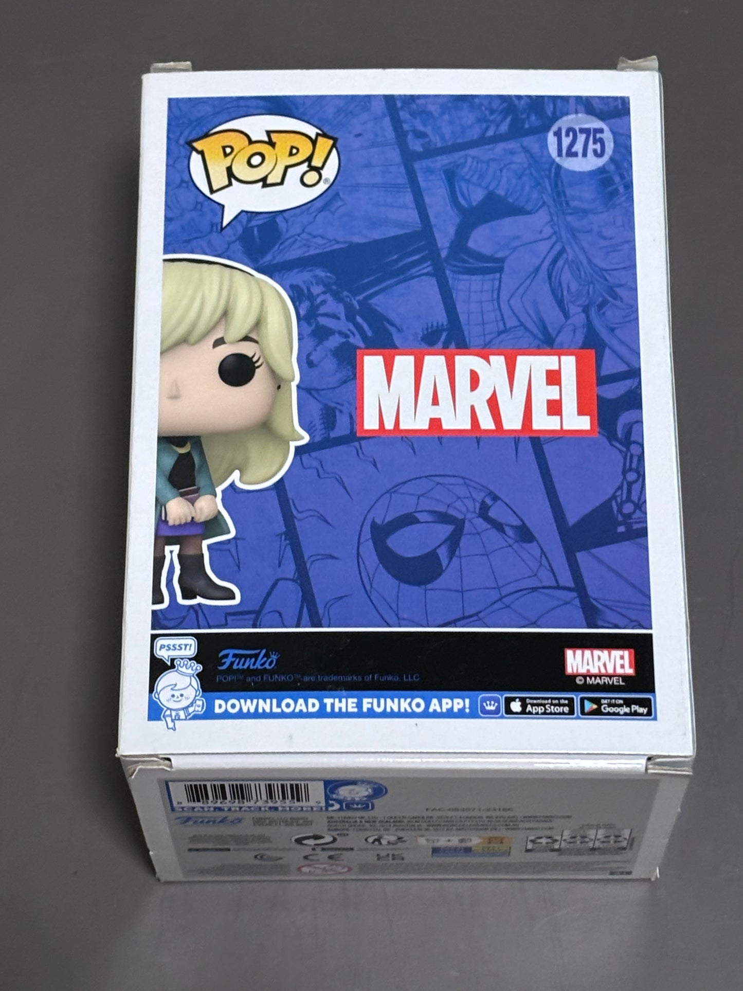 Funko POP Marvel Gwen Stacy #1275 Entertainment Earth Exclusive Vinyl Figure