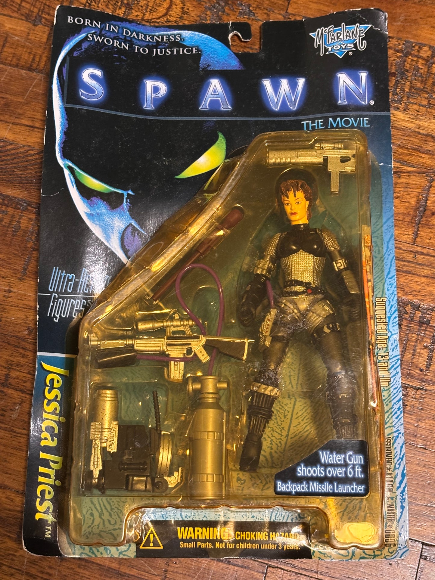 Mcfarlane Toys Spawn 1997 Jessica Priest Action Figure With Water Gun & Missile Launcher New
