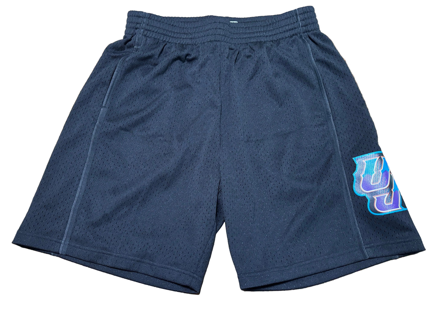 Utah Jazz Mitchell & Ness NBA Retro Hardwood Classic HWC Swingman Reload Shorts Blue Mens Large L New NWOT