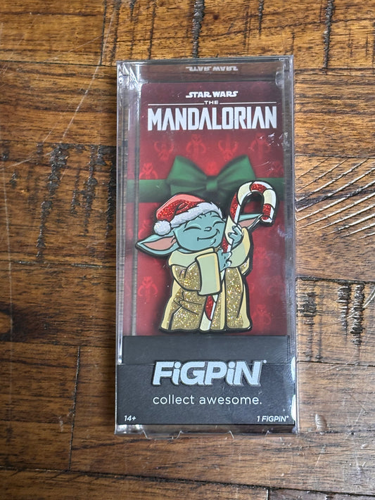 FigPin New Collectible Enamel Pin Disney Star Wars The Mandalorian #1781 Glitter Christmas Holiday Grogu Exclusive Limited Edition LE /500
