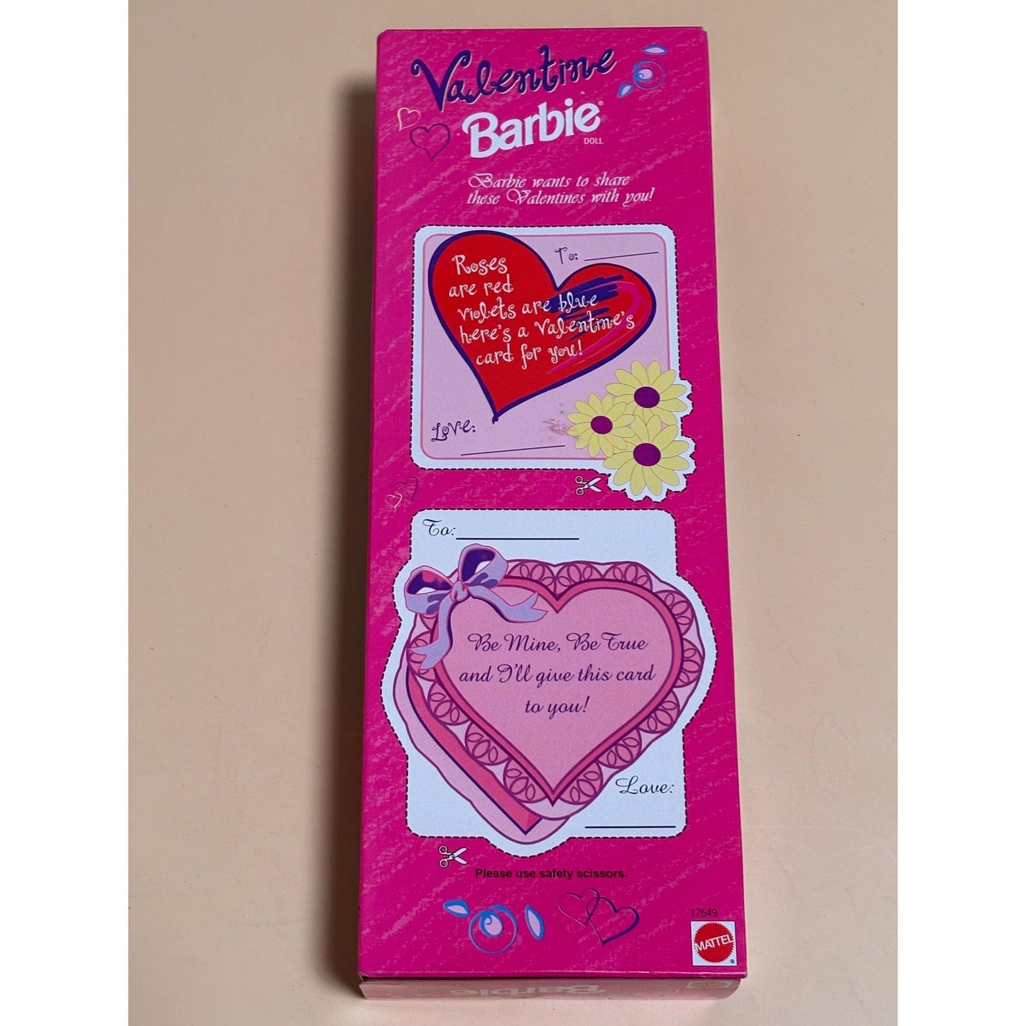Mattel 1997 Special Edition Valentine Blonde Barbie Doll In Box - 17649