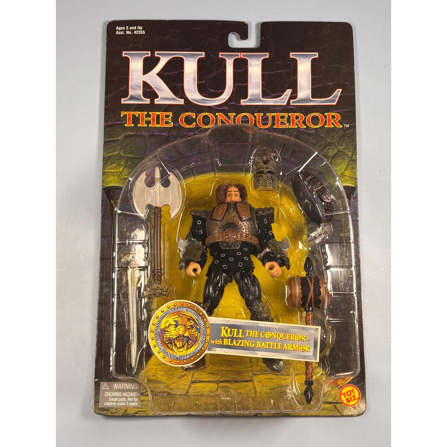 Vintage 1997 Kull the Conqueror Action Figure Blazing Battle Armour 5” Toy Biz