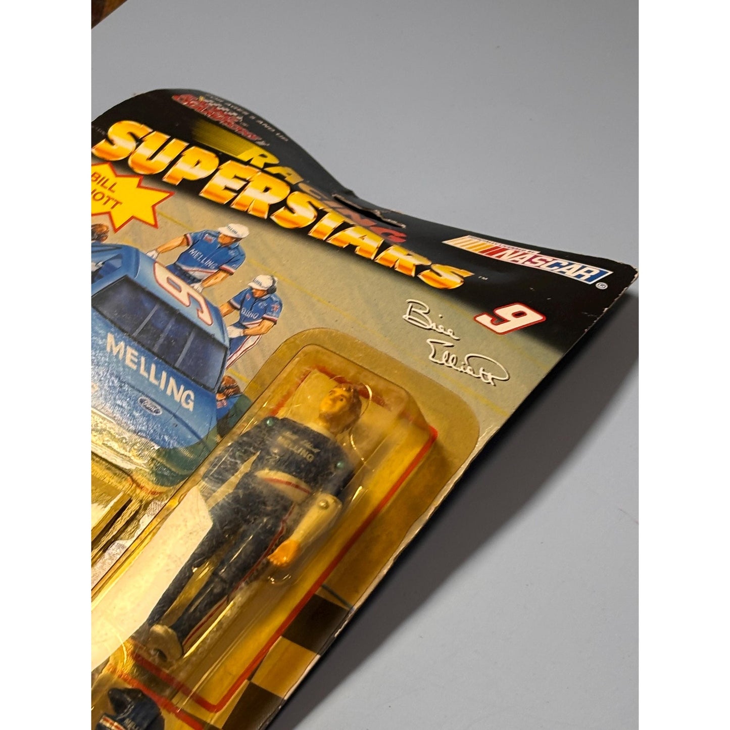 91' Racing Champions Inc NASCAR Superstars #9 Bill Elliot Figure & Diecast Car