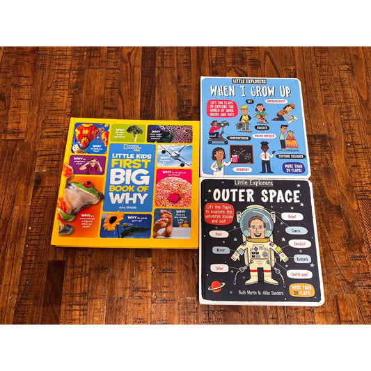 Lot of 3 Young Boys Girls Childern Kid Books Educational National Geographic