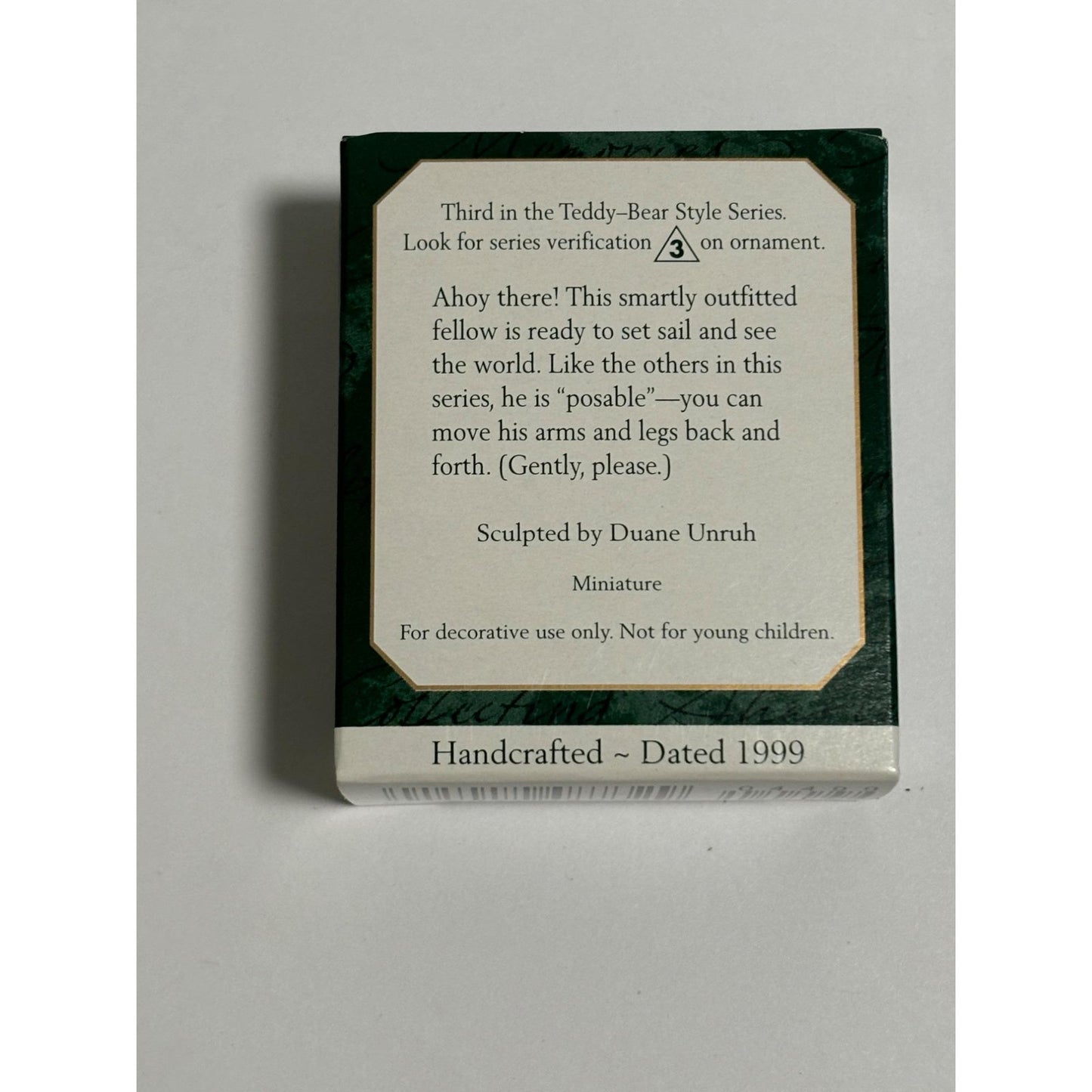 Hallmark Keepsake Teddy-Bear Style Series #3 1999 Miniature Ornament