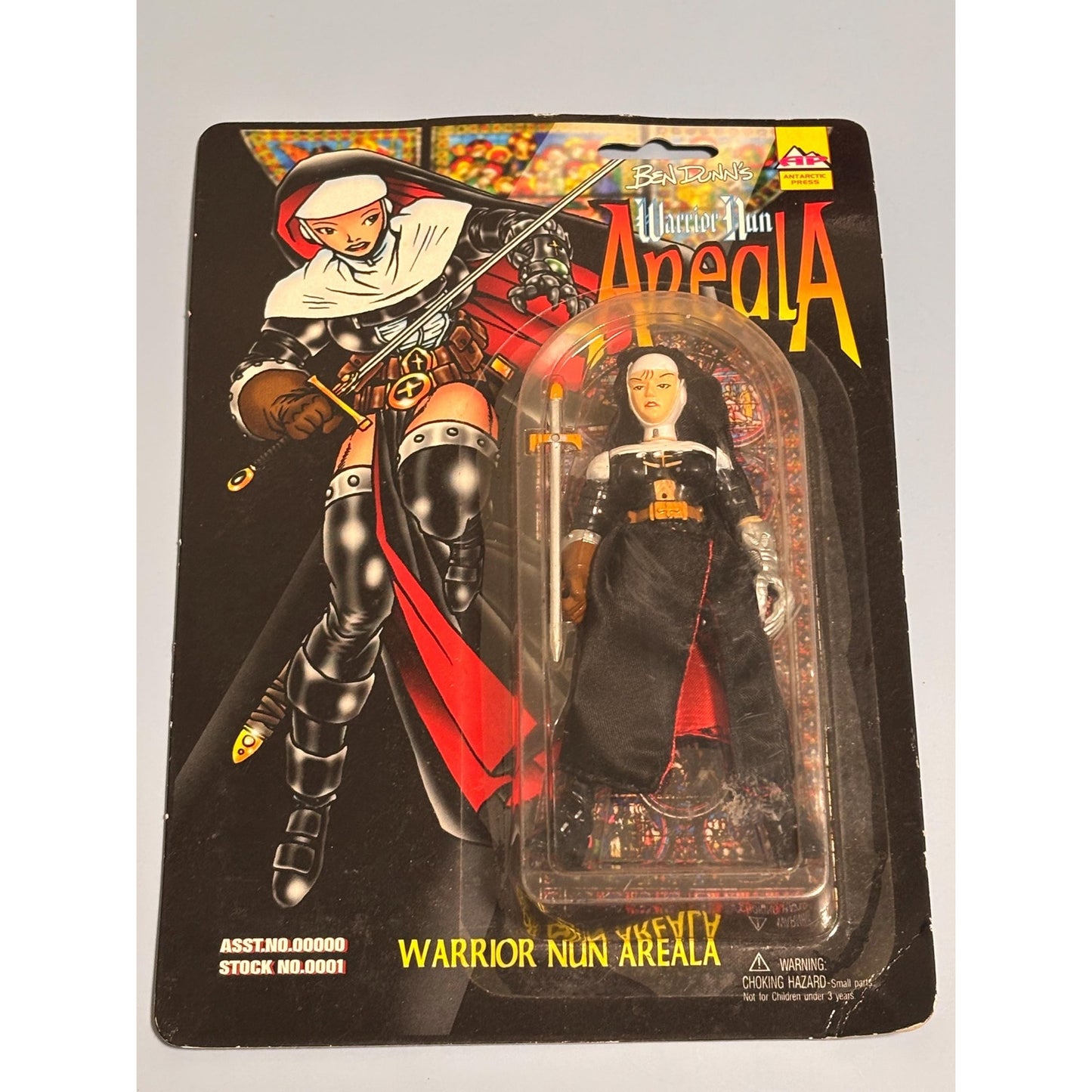 Vintage 1997 The Antarctic Press Ben Dun's Warrior Nun Areala 5" Action Figure