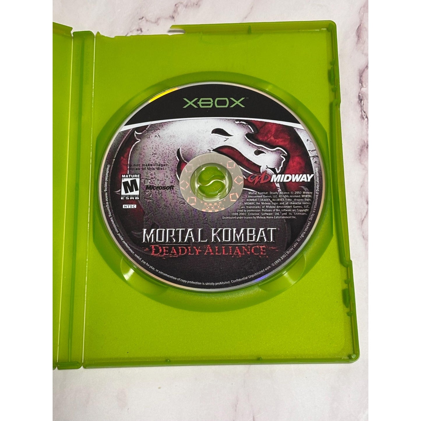 Mortal Kombat: Deadly Alliance (Xbox, 2003) Original Xbox No Manual