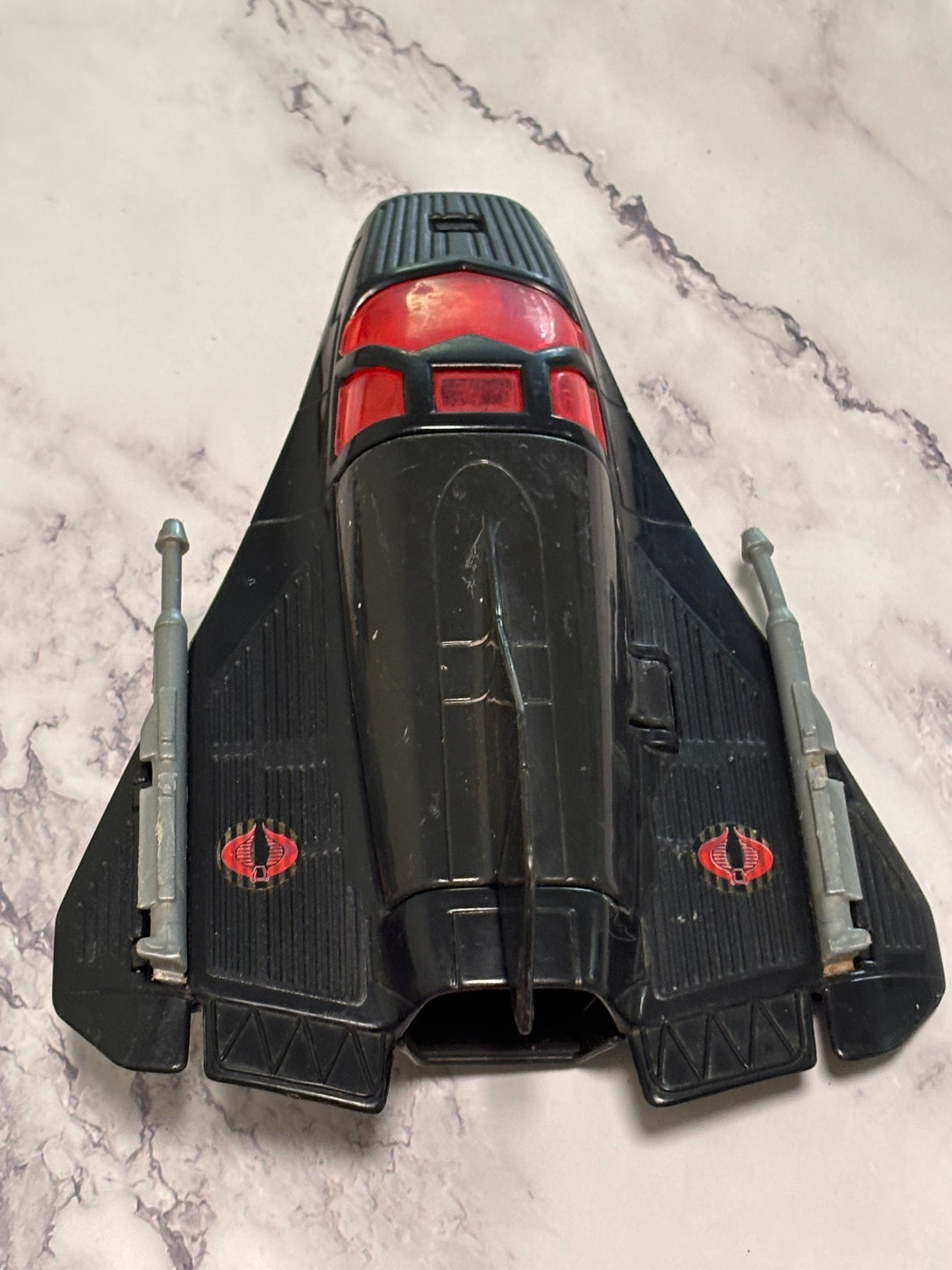 GI Joe Night Raven Recon Drone Jet Plane Vintage 1986 ARAH Vehicle Black Red