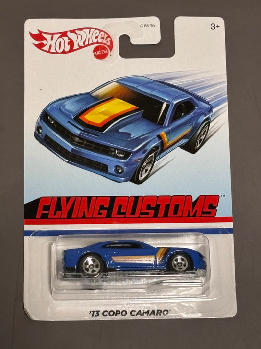 Hot Wheels Flying Customs '13 Chevy Copo Camaro Blue Collectible Car Model