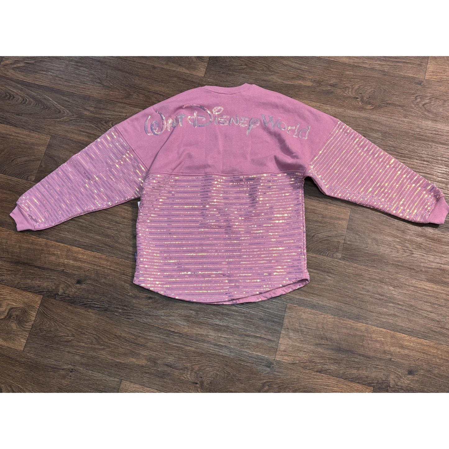 DisneyParks WDW 50th Anniversary Pink Iridescent Sequin Spirit Jersey M Adult