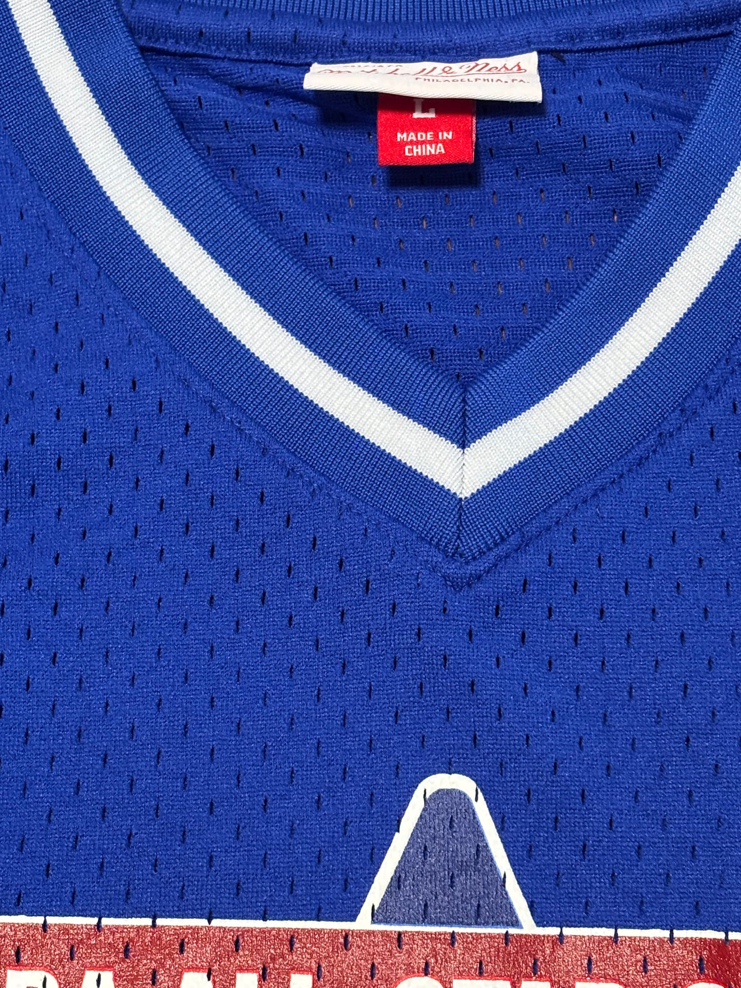 Mitchell & Ness NBA Retro Hardwood Classic HWC 1981 All Star Game Star Cleveland Warm Up Mesh Short Sleeve T Shirt Blue Men’s Large L New NWOT