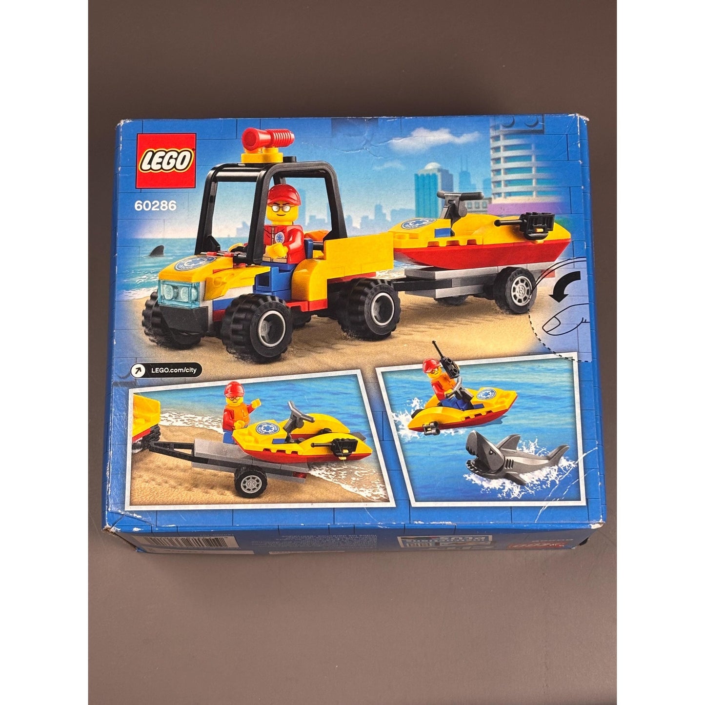 LEGO City Beach Rescue ATV Set 60286 79 pcs Minifigure Jet Ski Shark 5+