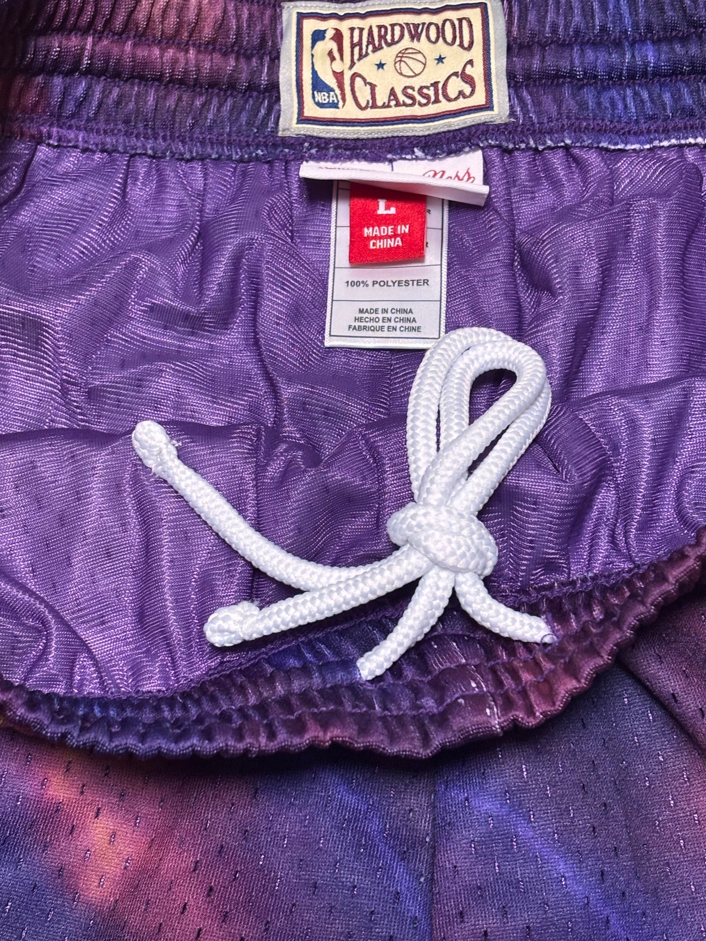 Los Angeles LA Lakers Mitchell & Ness NBA Retro HWC Hardwood Classic Swingman 1996-97 Shorts Lightning Purple Gold Men’s Large L New NWOT