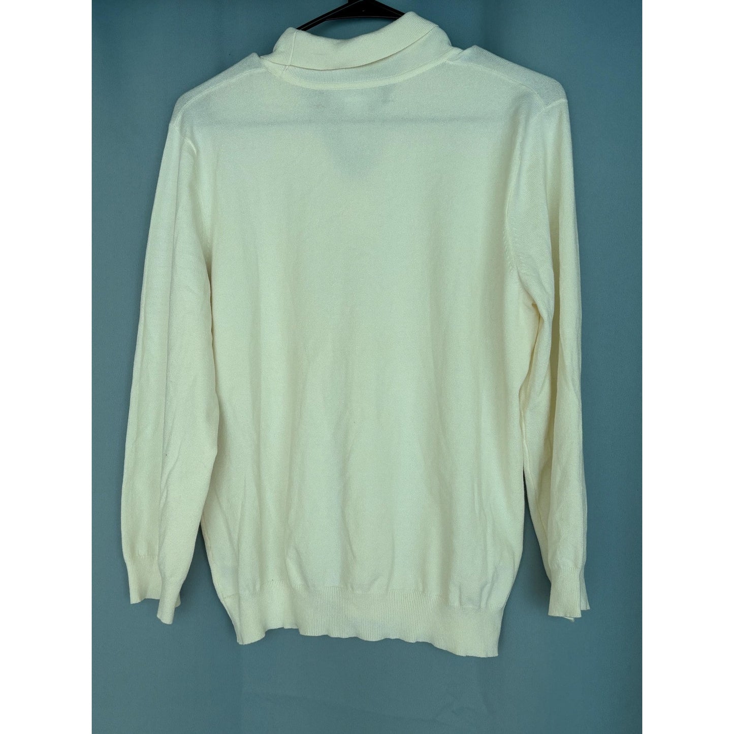 Jones’s New York Cream Ivory Pullover Blouse Shirt Women's Size XL New