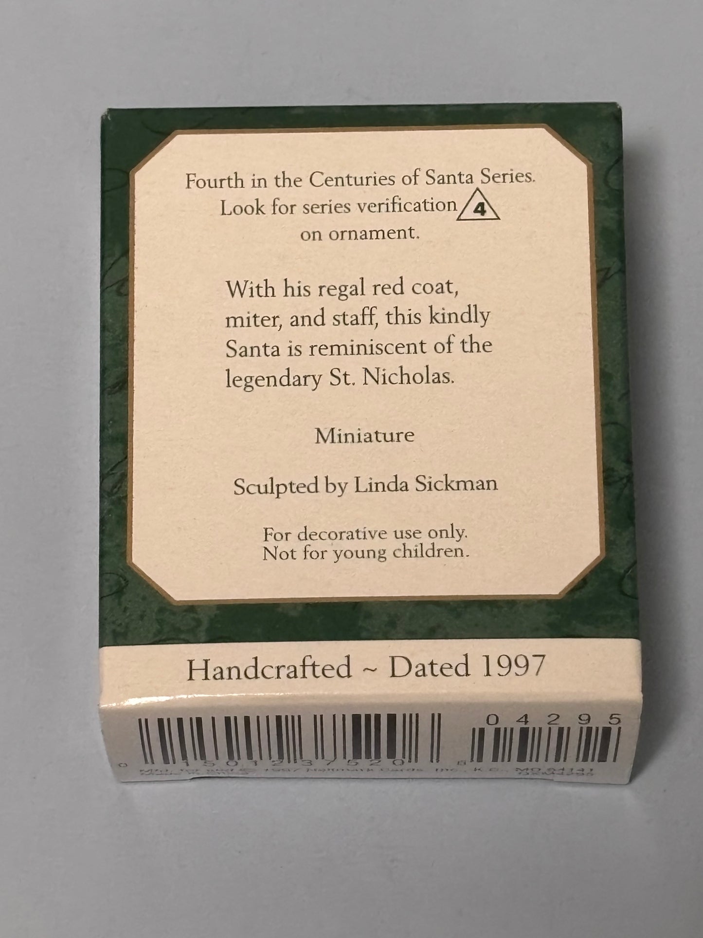1997 Hallmark Keepsake Ornament Centuries Of Santa Miniature Collector Series #4