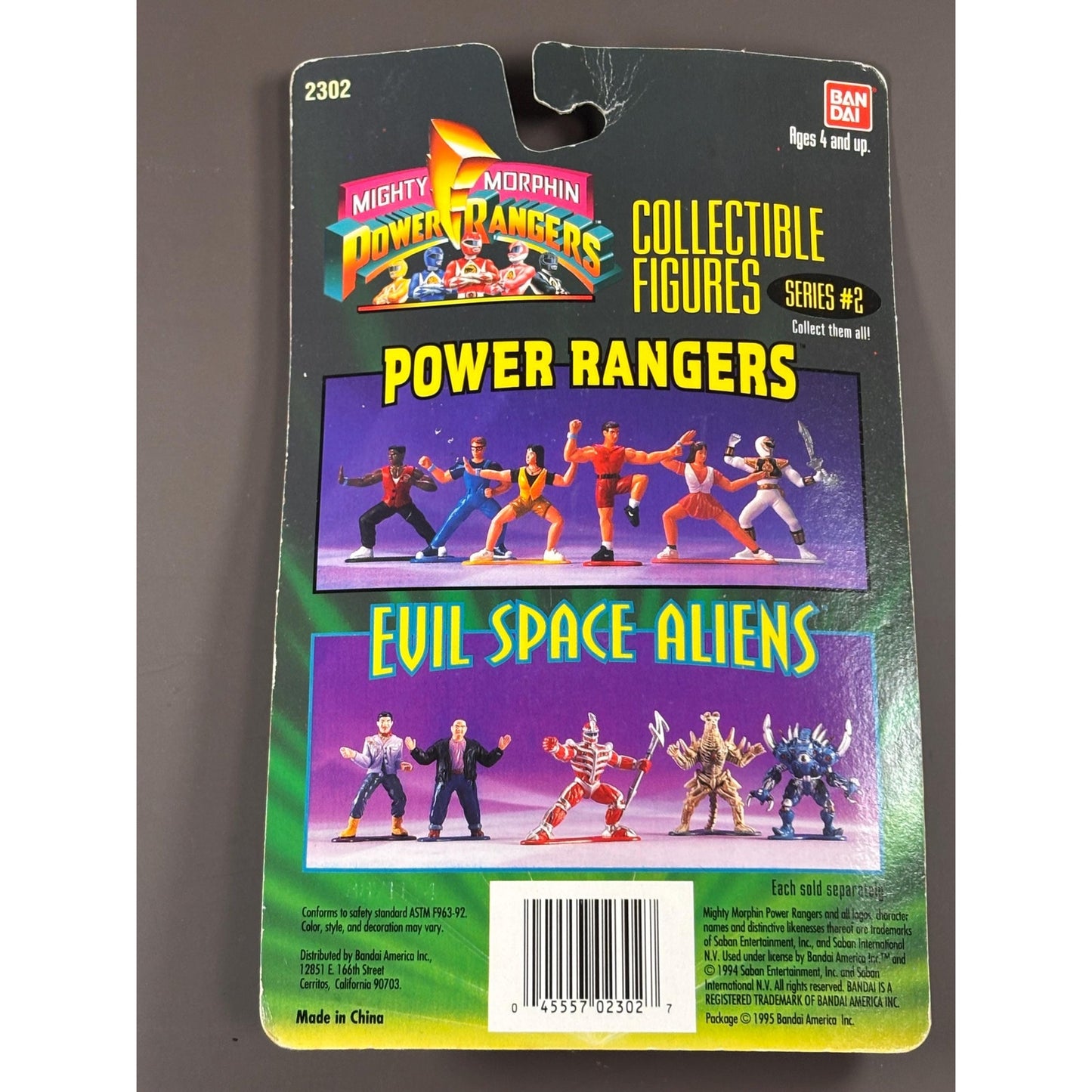 Power Rangers 1994 Mighty Morphin Collectible Figure Series 2 Zack 3” Black