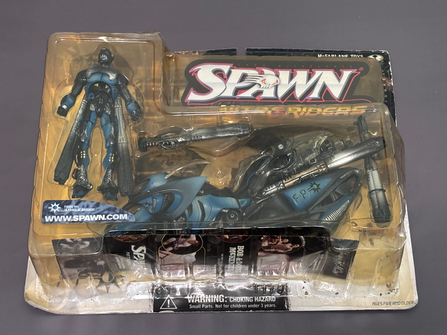 Spawn Nitro Riders Figure Series 16 Flash Point 1999 McFarlane Toys New Blue