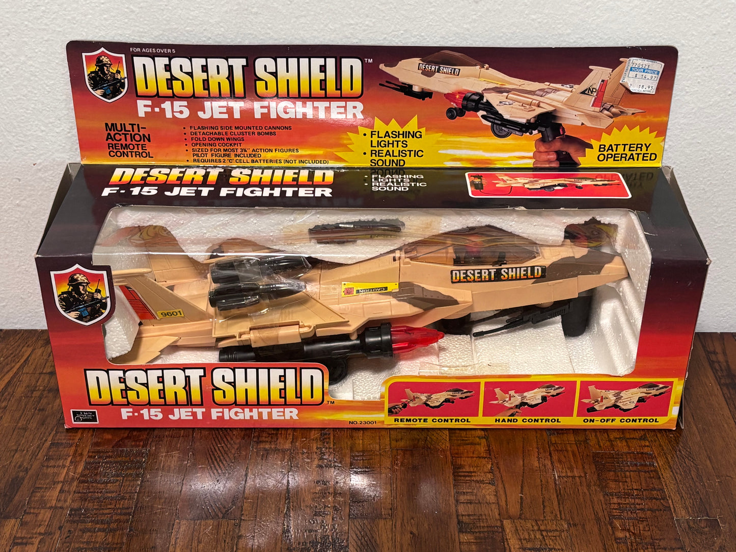 1990 Vintage Desert Shield F-15 Jet Fighter Military Toy New Army