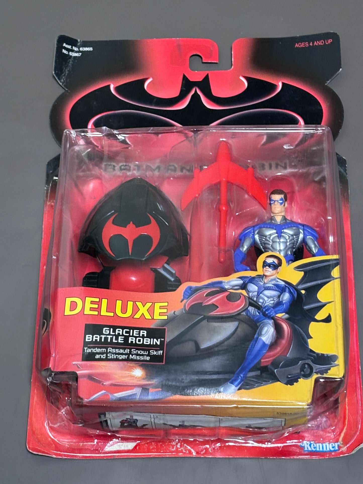 Batman & Robin Movie Deluxe Glacier Battle Robin Snow Skiff Vehicle Kenner New