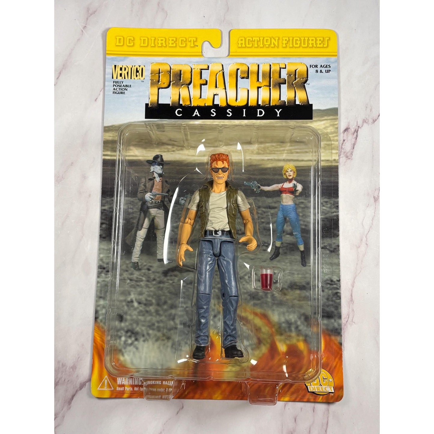 Vertigo Preacher Cassidy DC Direct Poseable Action Figure Vampire 6" 2000 New