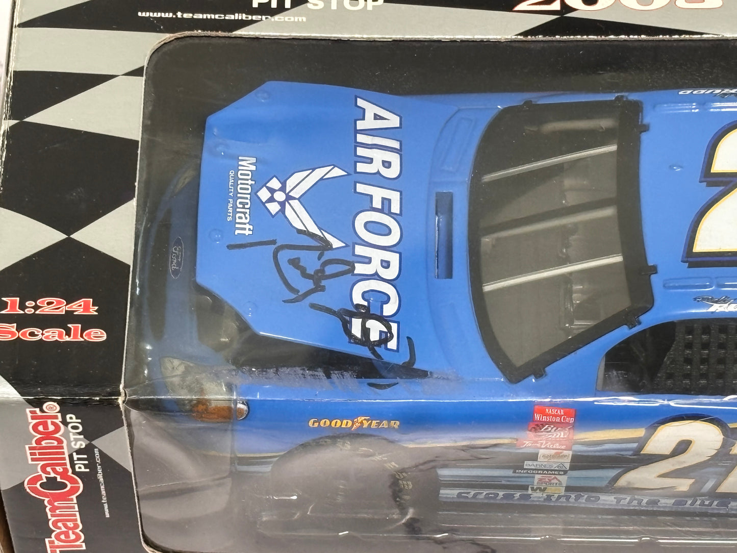 Ricky Rudd 2004 Air Force Ford Taurus 1/24 #21 Team Caliber Pit Stop Autographed Signed