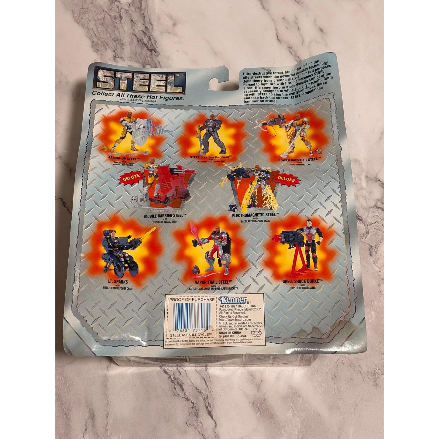1997 Vintage Kenner Steel Assault Cycle & Blast Hammer Steel Figure NEW