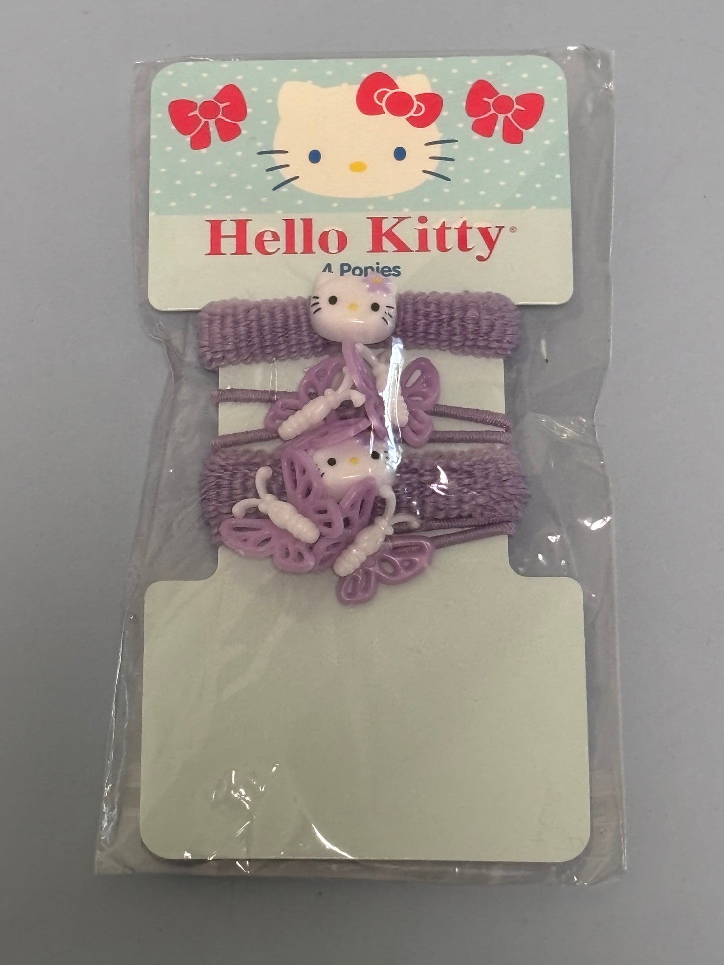 Hello Kitty Sanrio 2008 4 hair ponies Accessories Purple New