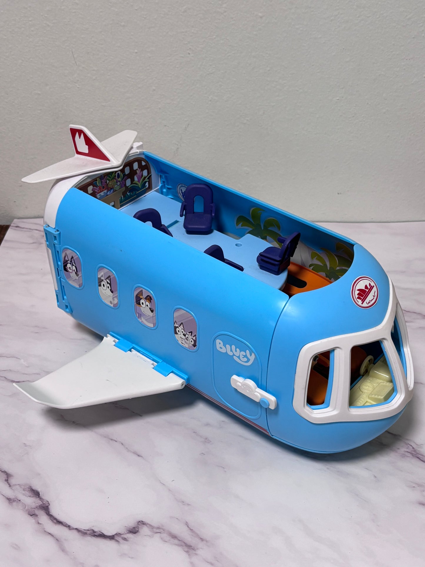Bluey 3-in-1 Transforming Plane Figure Playset Airplane Boat Resort