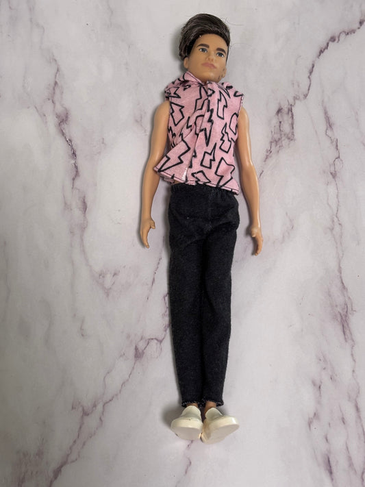 Mattel Barbie Ken Rooted Hair Fashionistas Doll #193 Original Outfit Slim Build