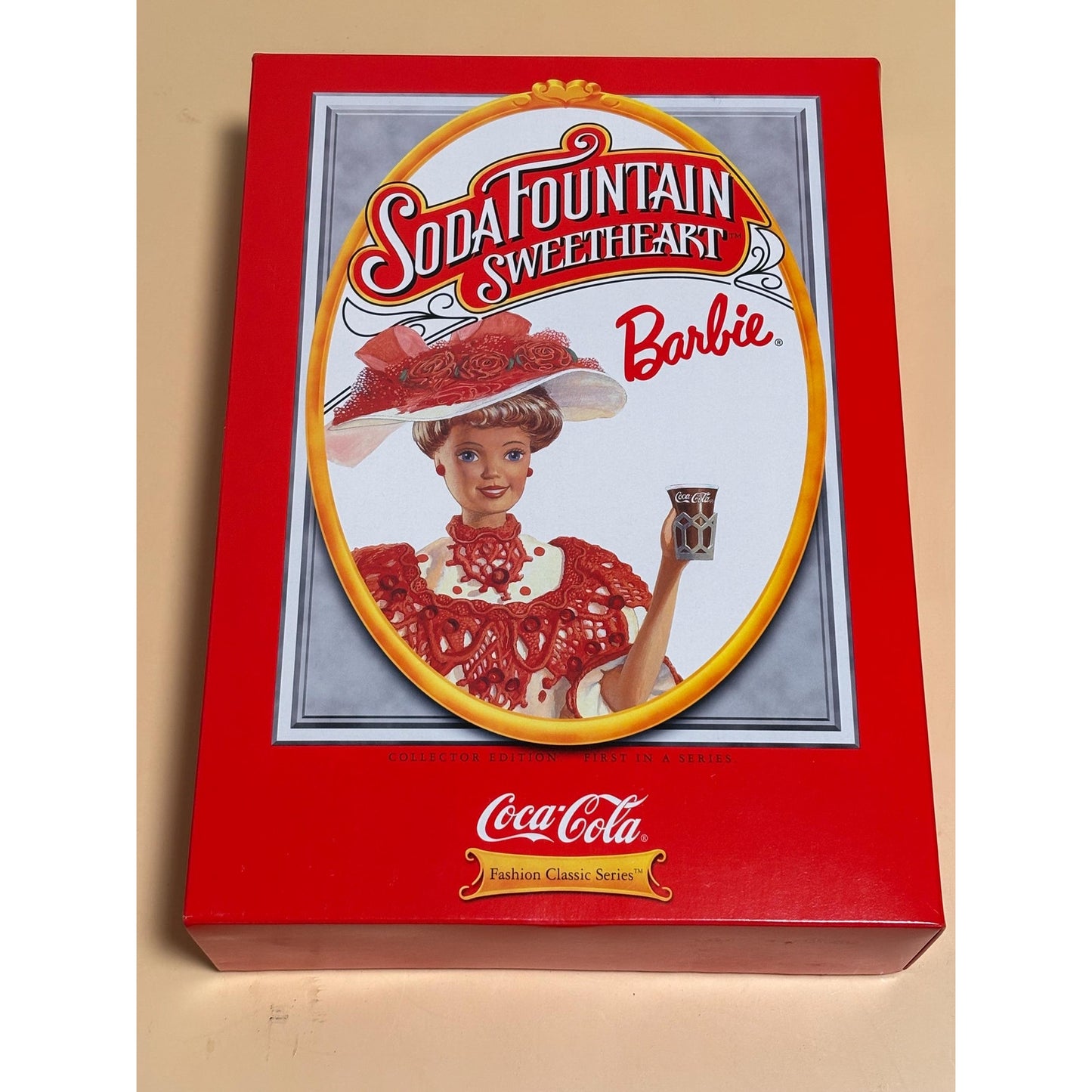 1996 Soda Fountain Sweetheart Barbie Coca Cola Classic 1st in series NRFB 15762