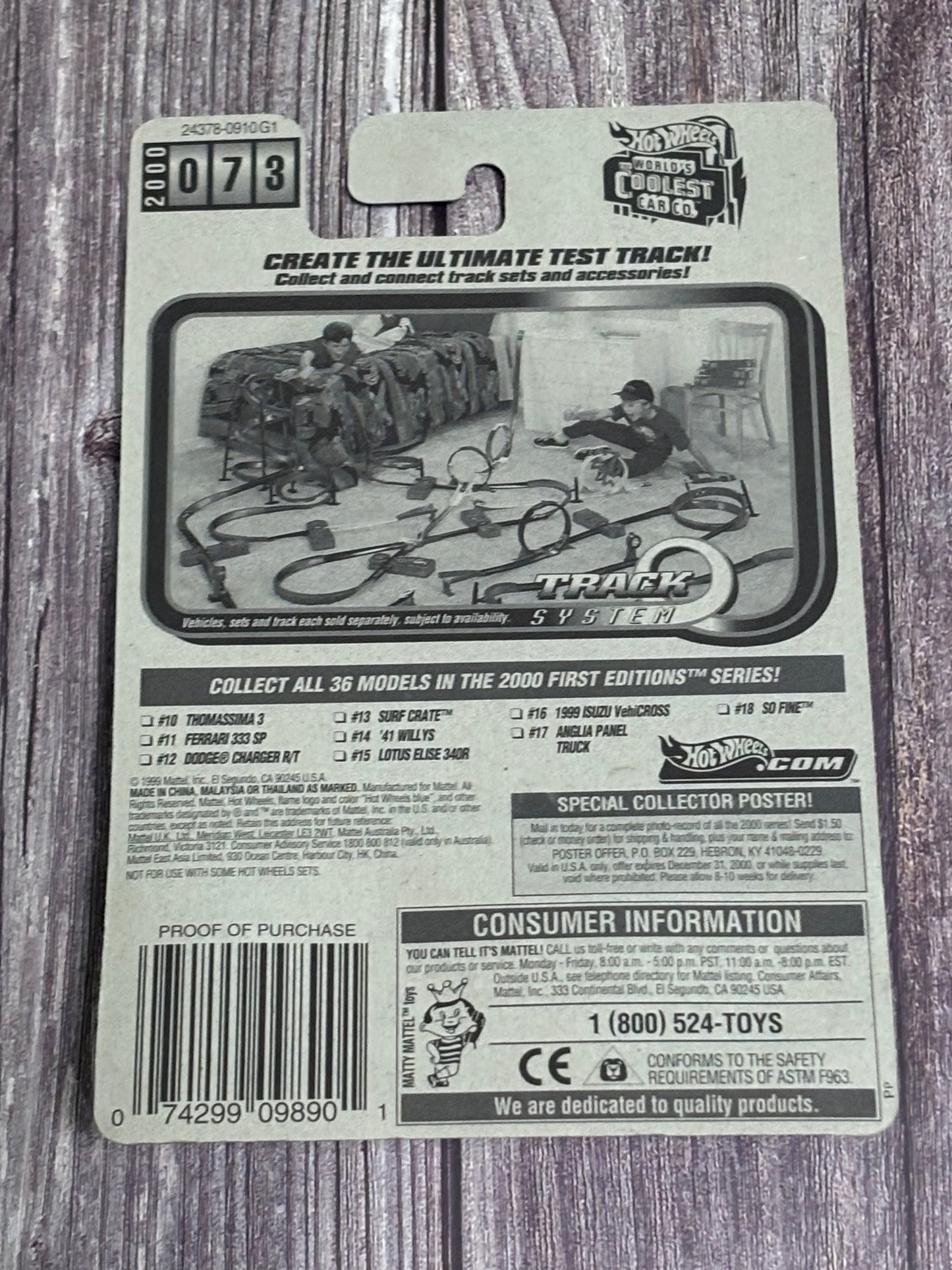 Hot Wheels Surf Crate 2000 First Editions 1:64 Diecast Car Silver Red 13/36 New