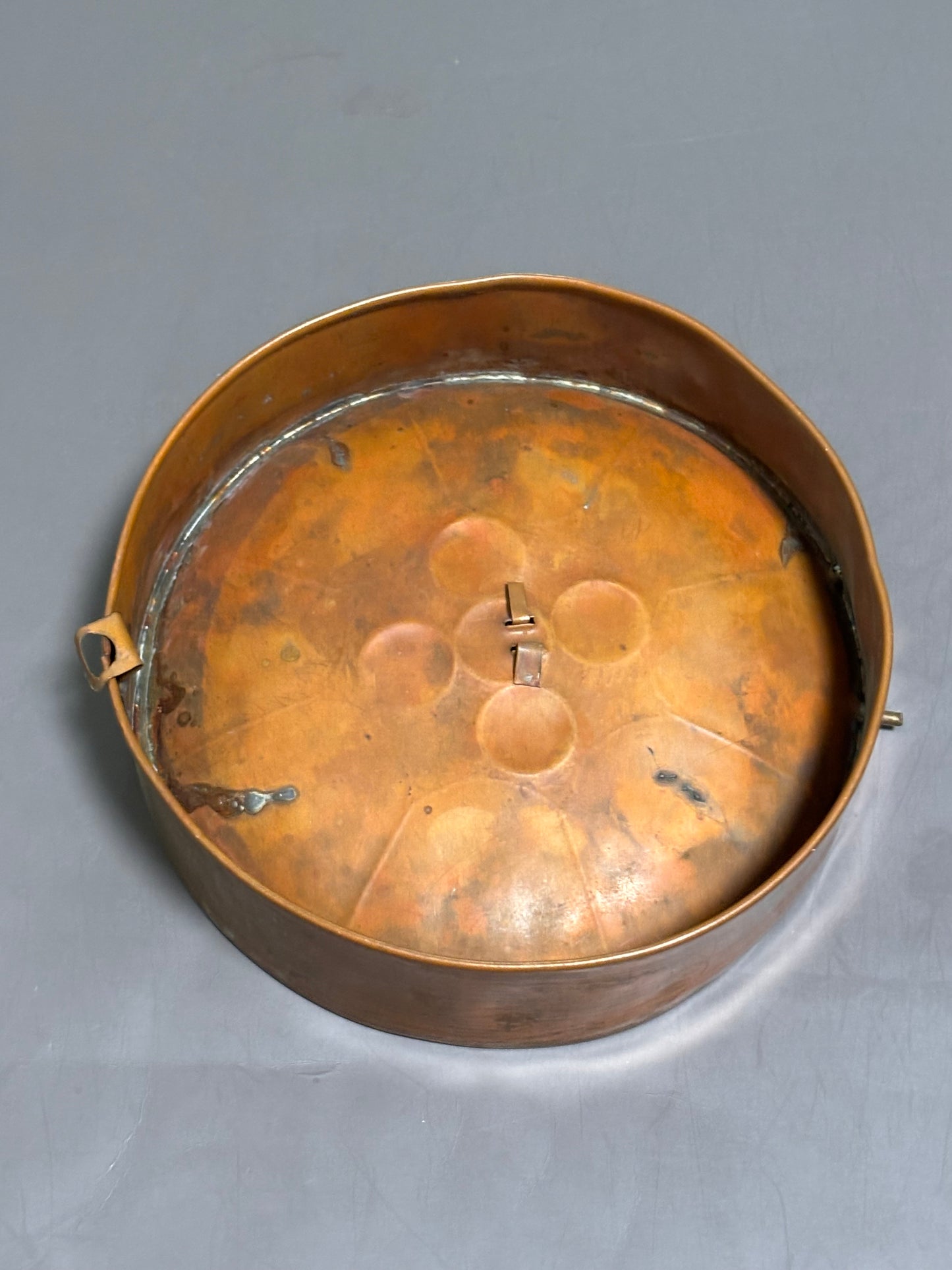 Vintage Copper Novelty Ashtray - in the Shape of a Drum Vintage