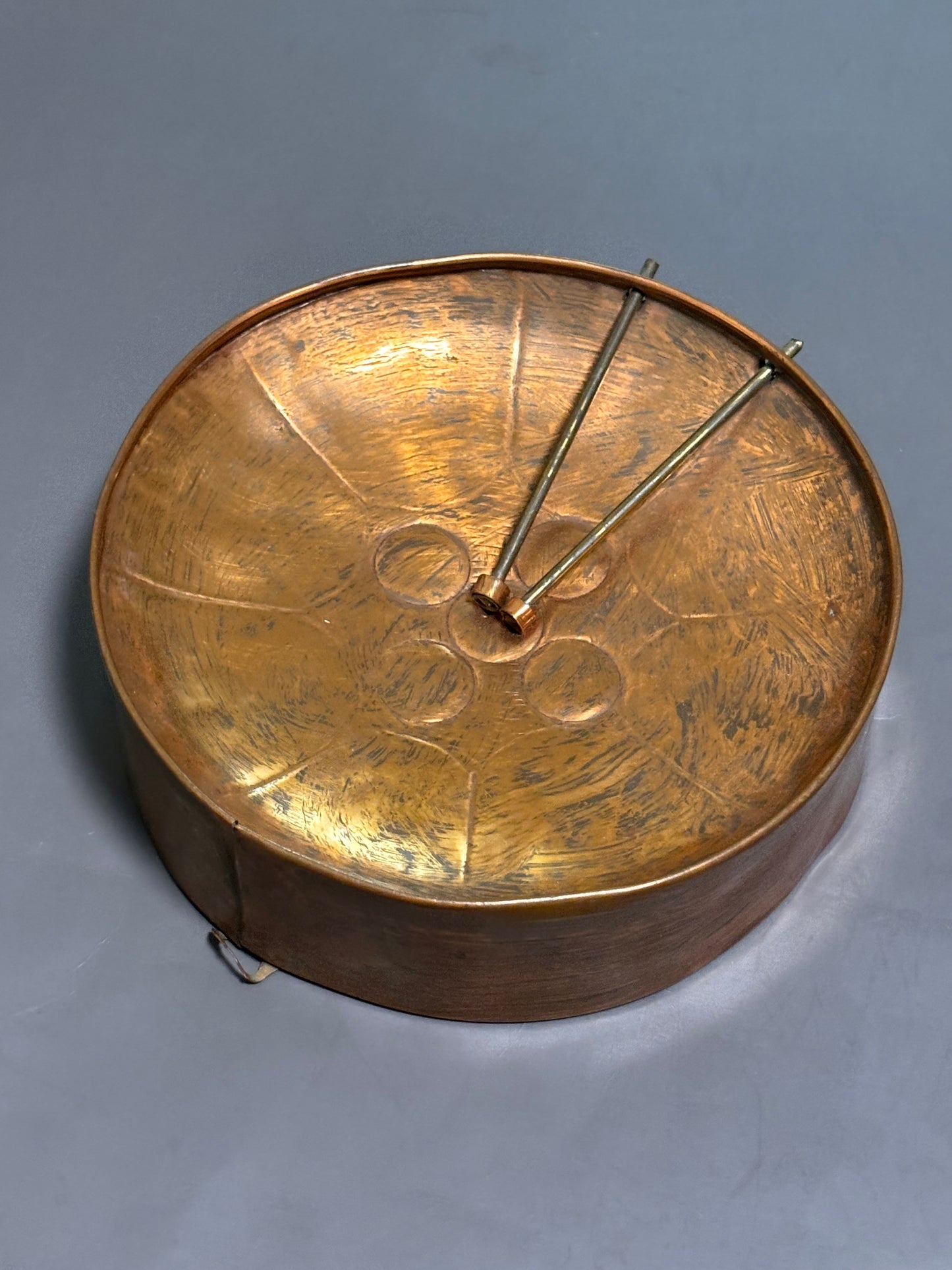 Vintage Copper Novelty Ashtray - in the Shape of a Drum Vintage