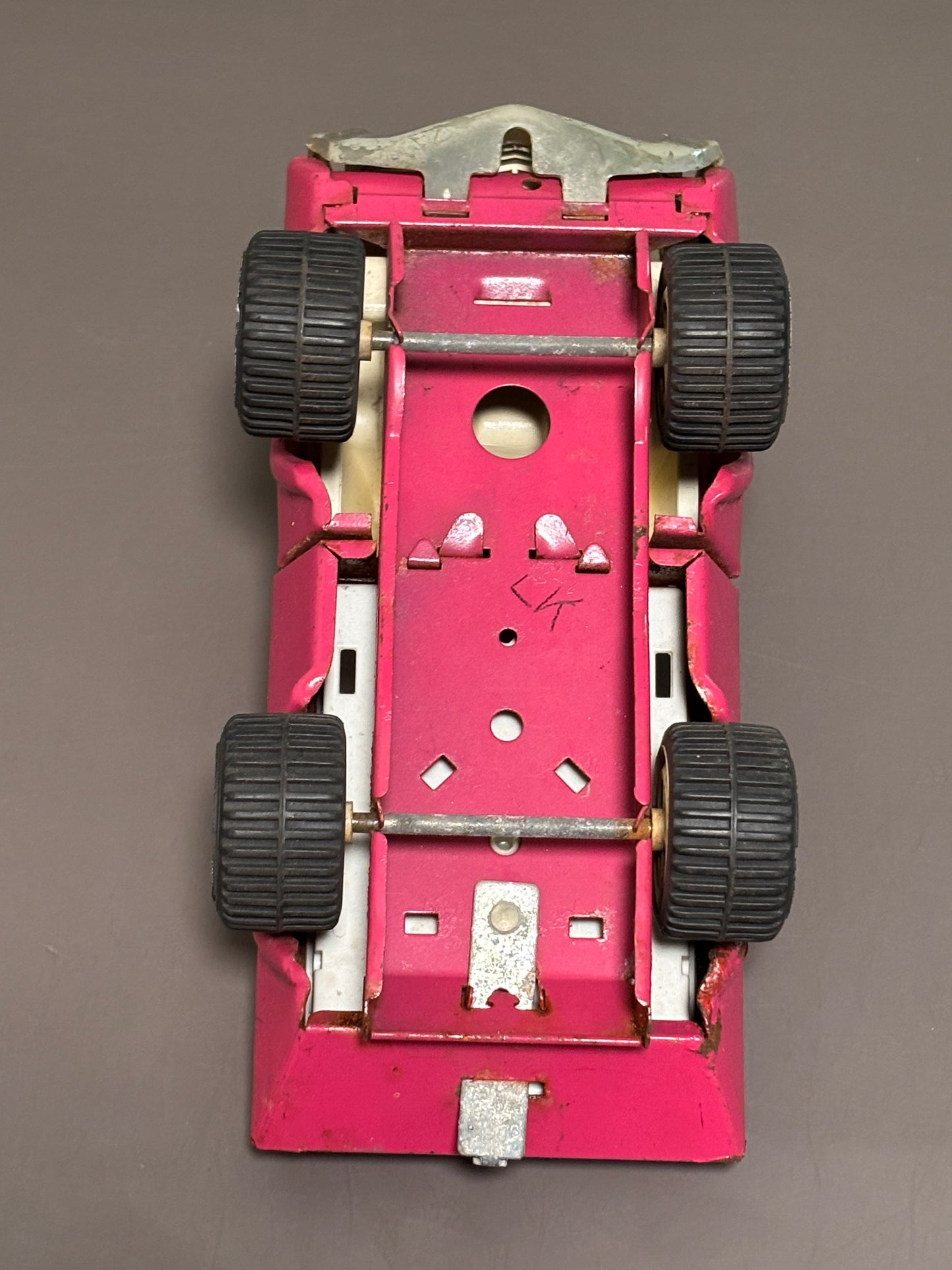 VTG Tonka Pickup Truck Pink 8.5" 70s Pressed Steel Small Metal Toy Truck Vehicle