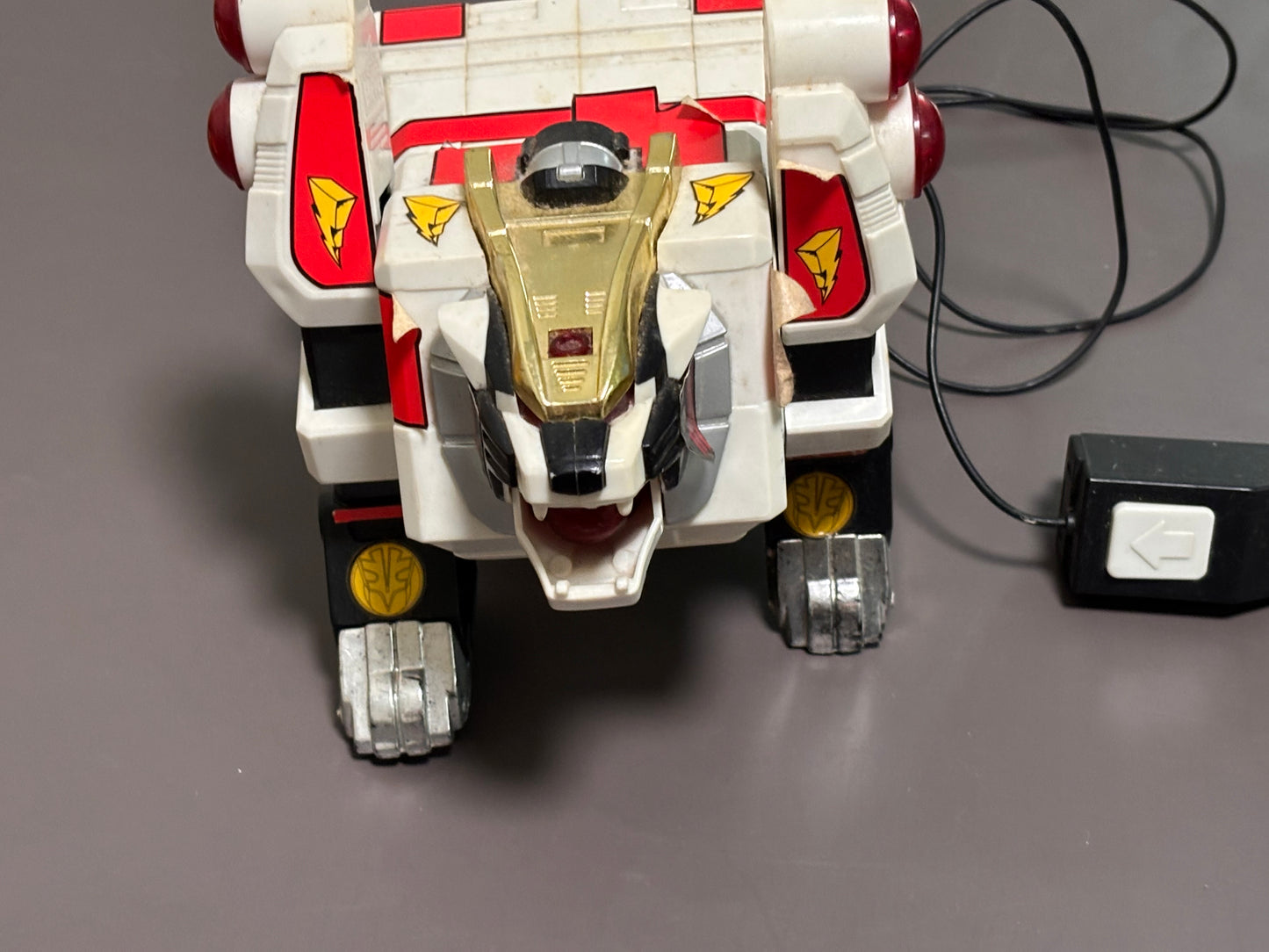 1994 Mighty Morphin Power Rangers White Tigerzord Vintage Remote Control