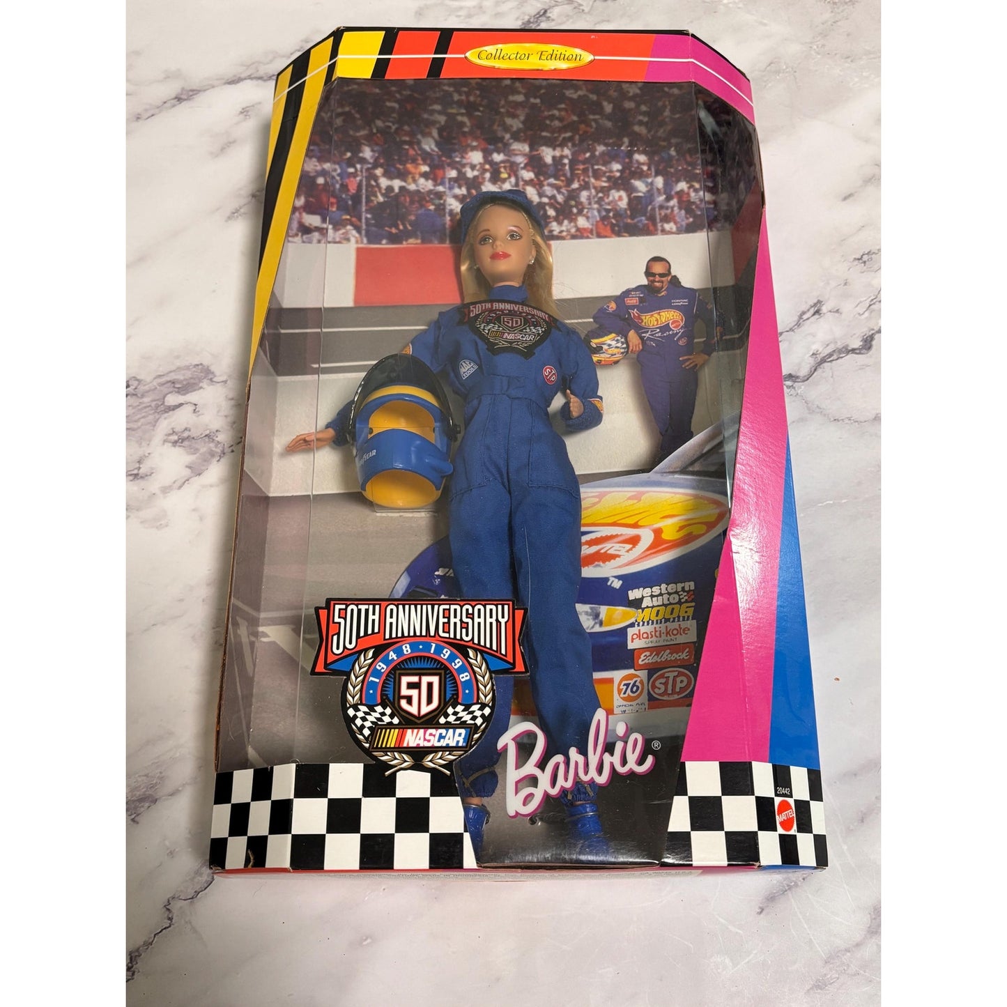 1998 Mattel NASCAR 50th Anniversary Barbie Doll 20442 Collector Edition