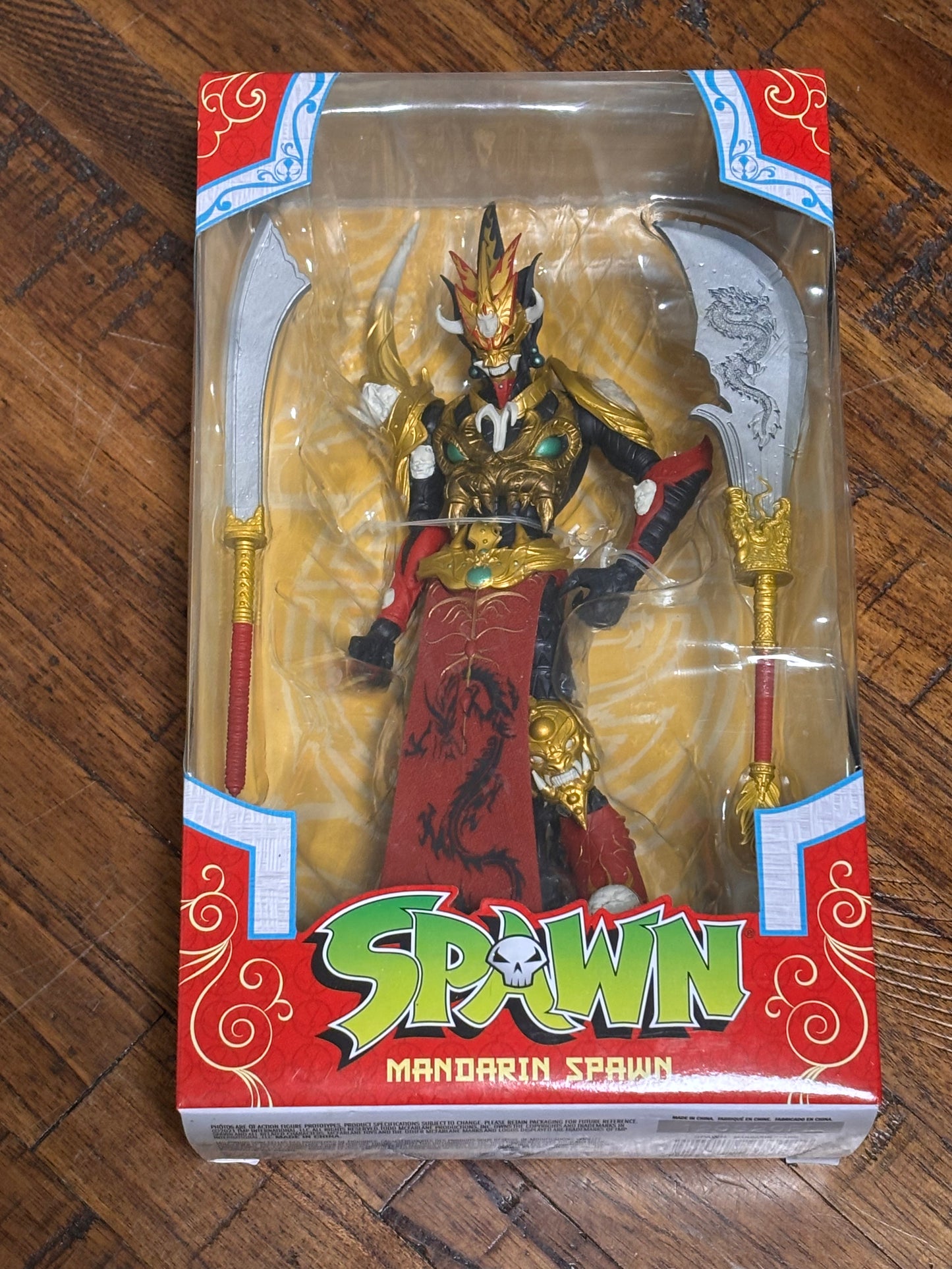 McFarlane Toys Mandarin Spawn Action Figure Red. 22 Moving Parts and 2 Weapons New