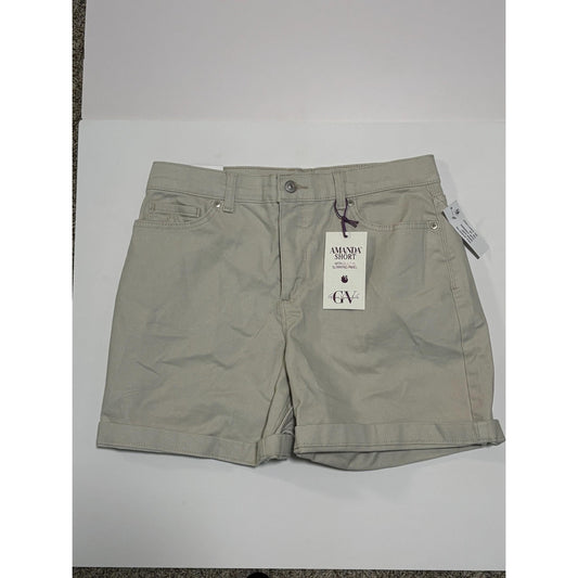 Gloria Vanderbilt AMANDA Shorts Slimming Panel Classic Rise Stonewood 10P NWT