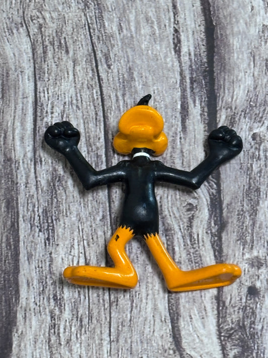 Daffy Duck 3" Figure Warner Brothers WB Vintage 1991 Looney Toons Black Orange