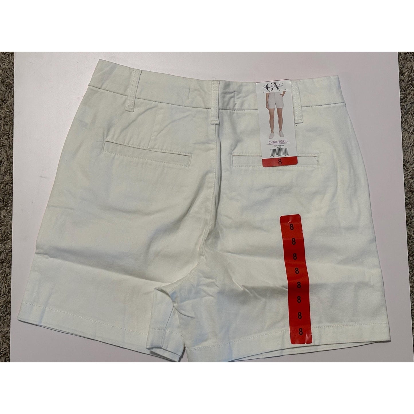 Gloria Vanderbilt Chino Shorts Womens Shorts White 8 NWT