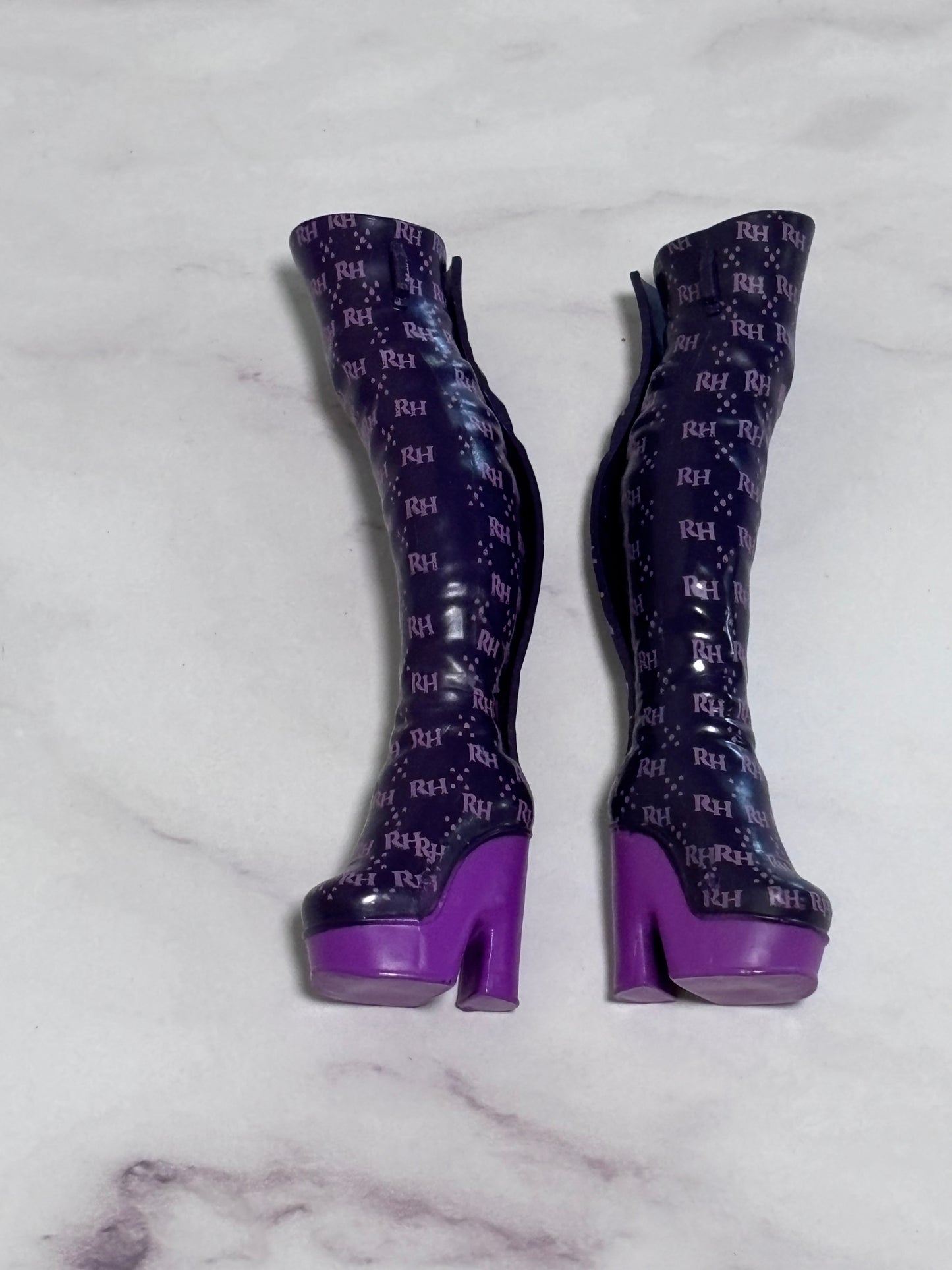 Rainbow High Emi Vanda Series 3 Doll Shoes Purple Thigh High Platform Boots
