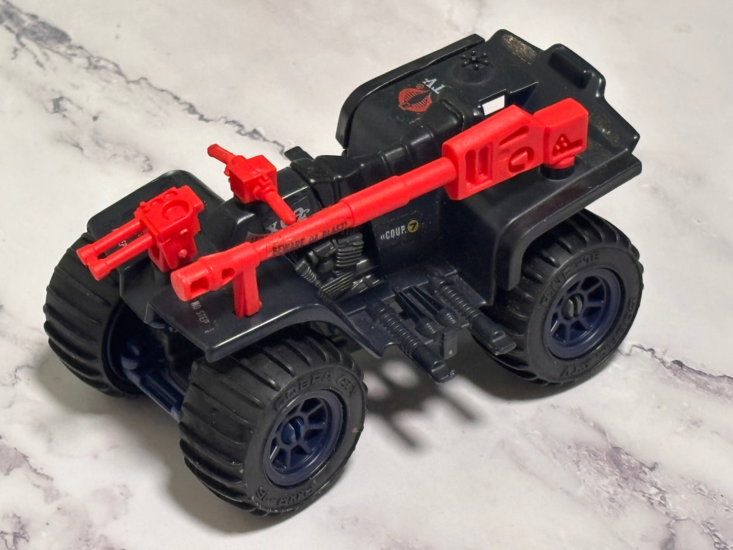 Vintage GI Joe Arah Cobra Ferret ATV Vehicle 1985 Hasbro Toy Figure Black