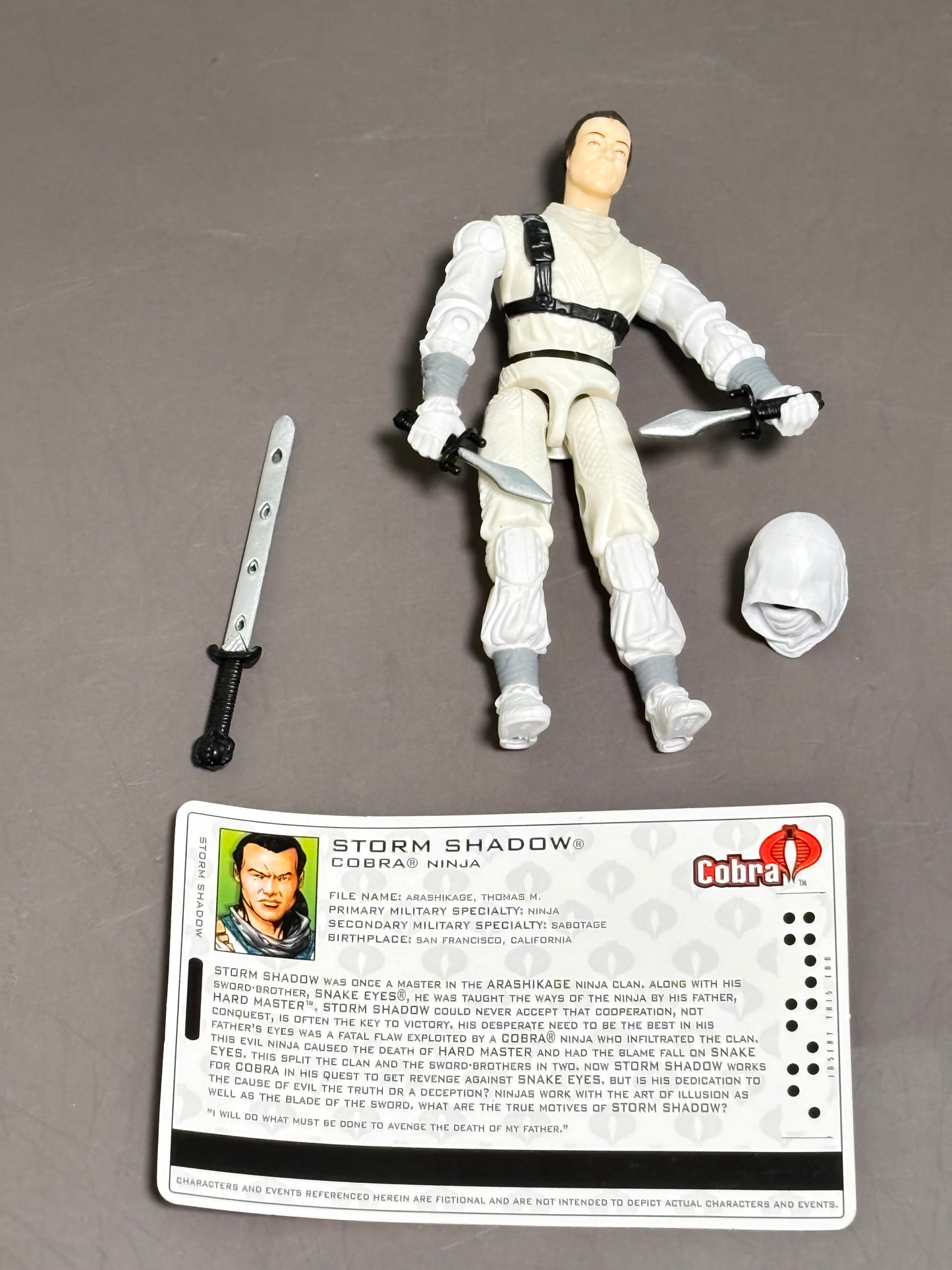 G.I. Joe Storm Shadow V20 3.75" Figure Collector's Club Mail Away Exclusive