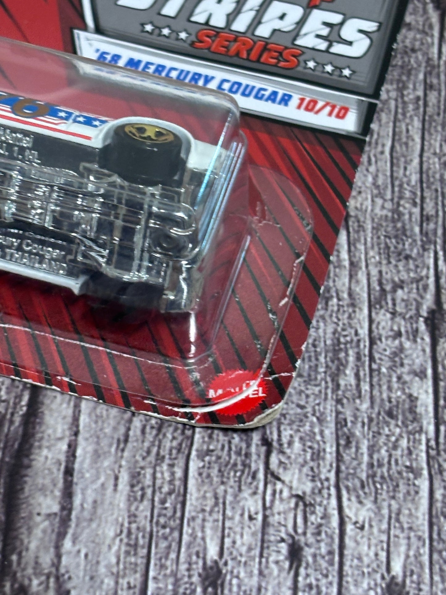 Hot Wheels 2020 Stars & Stripes Series Wal Mart 1968 Mercury Cougar 10/10 White
