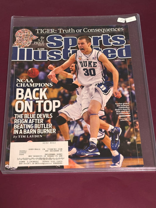 Sports Illustrated April 12 2010 Jon Scheyer Duke NCAA Champions Back On Top 4/12/10